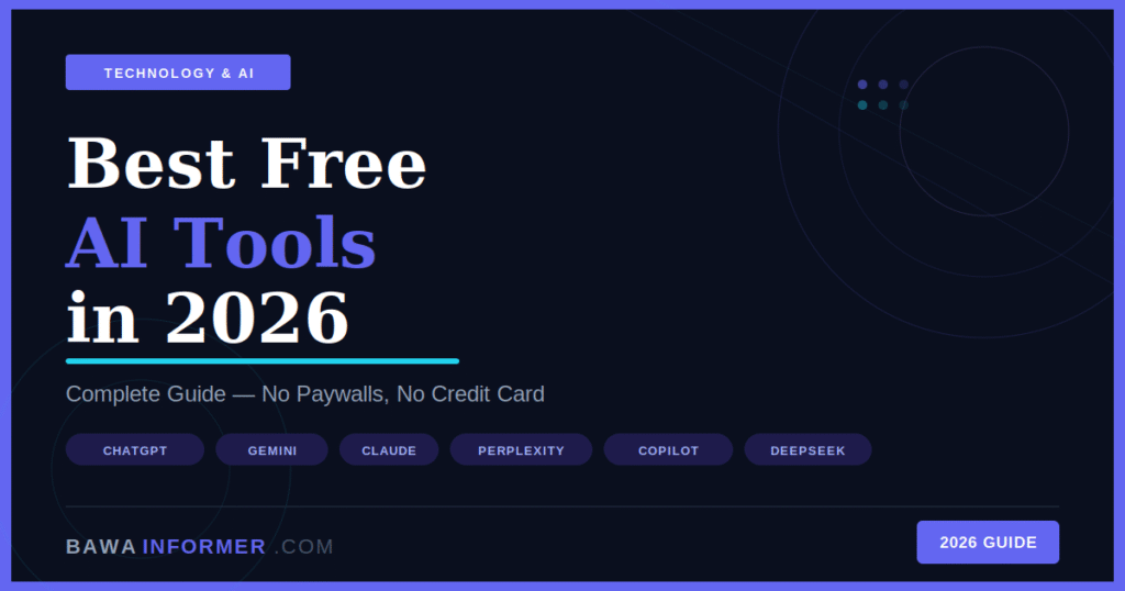 Best free AI tools in 2026 including ChatGPT, Gemini, Claude, Perplexity, Copilot and DeepSeek – bawainformer.com