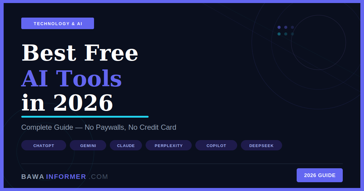 Best free AI tools in 2026 including ChatGPT, Gemini, Claude, Perplexity, Copilot and DeepSeek – bawainformer.com